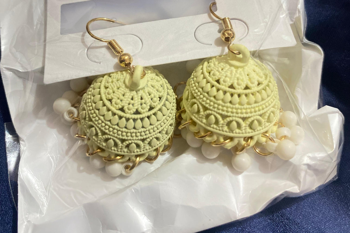SIMPLE NEW STYLE JHUMKA PEARL DROPS