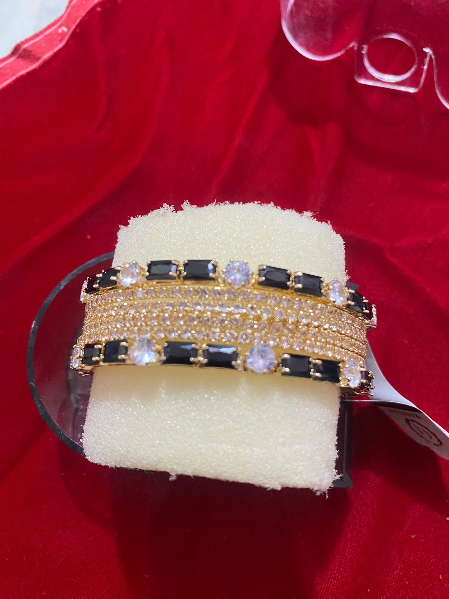 GOLDEN KARA CHURI SET IN MULTI COLORS