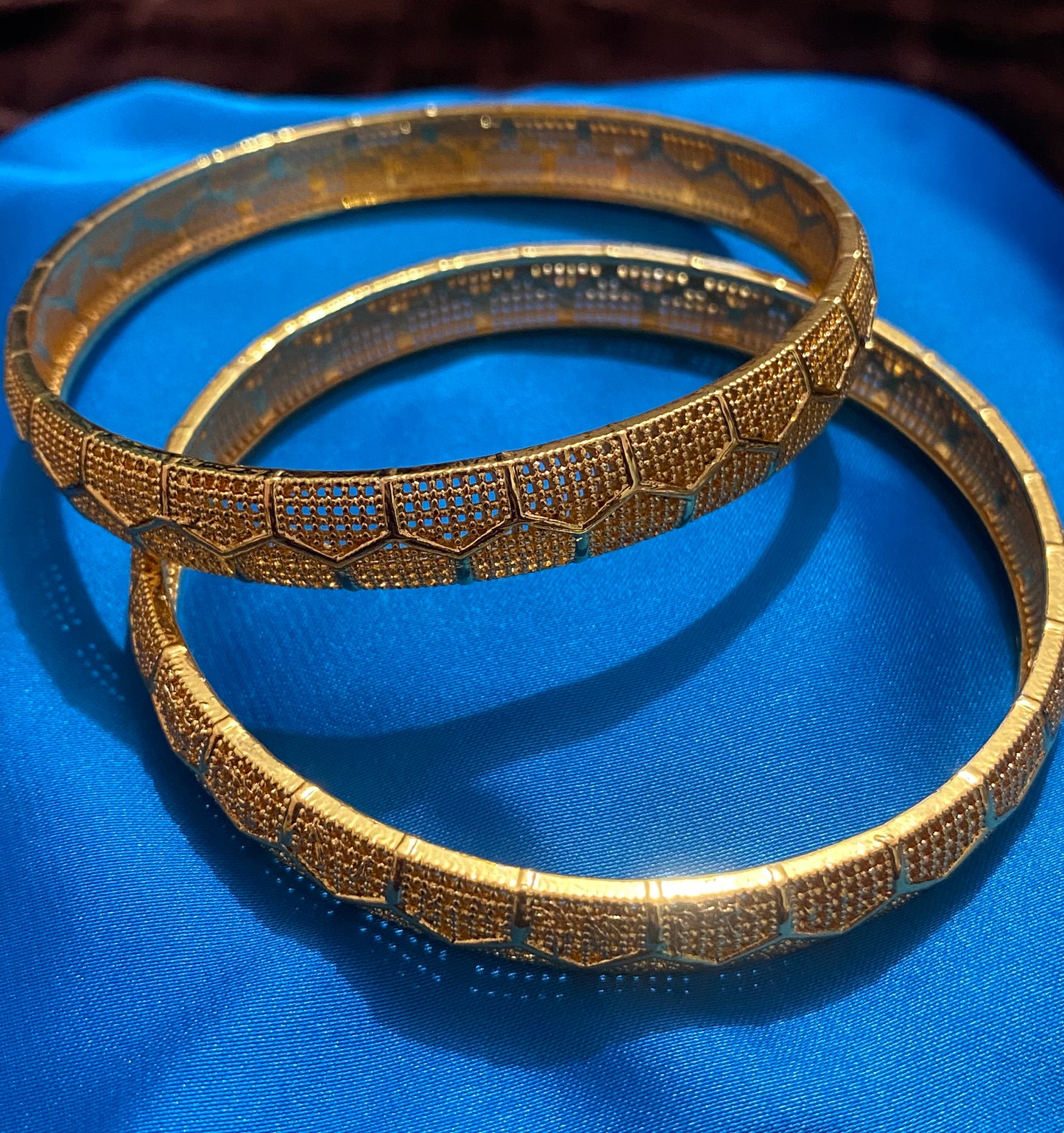 Golden 2 piece kara new design