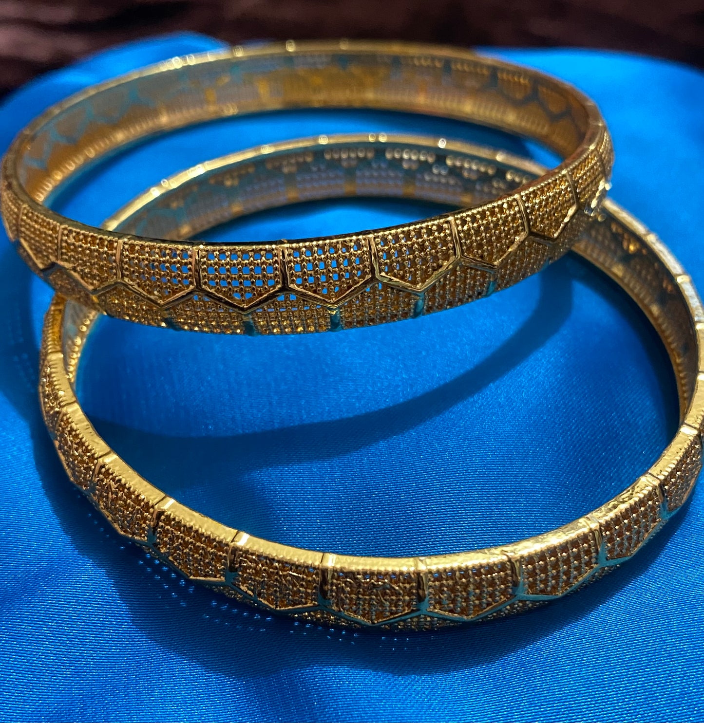 Golden 2 piece kara new design