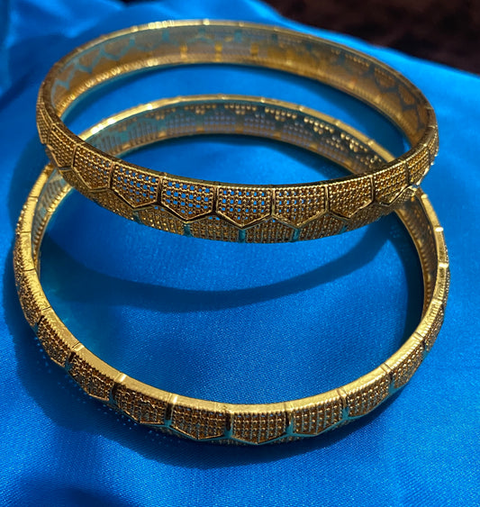 Golden 2 piece kara new design
