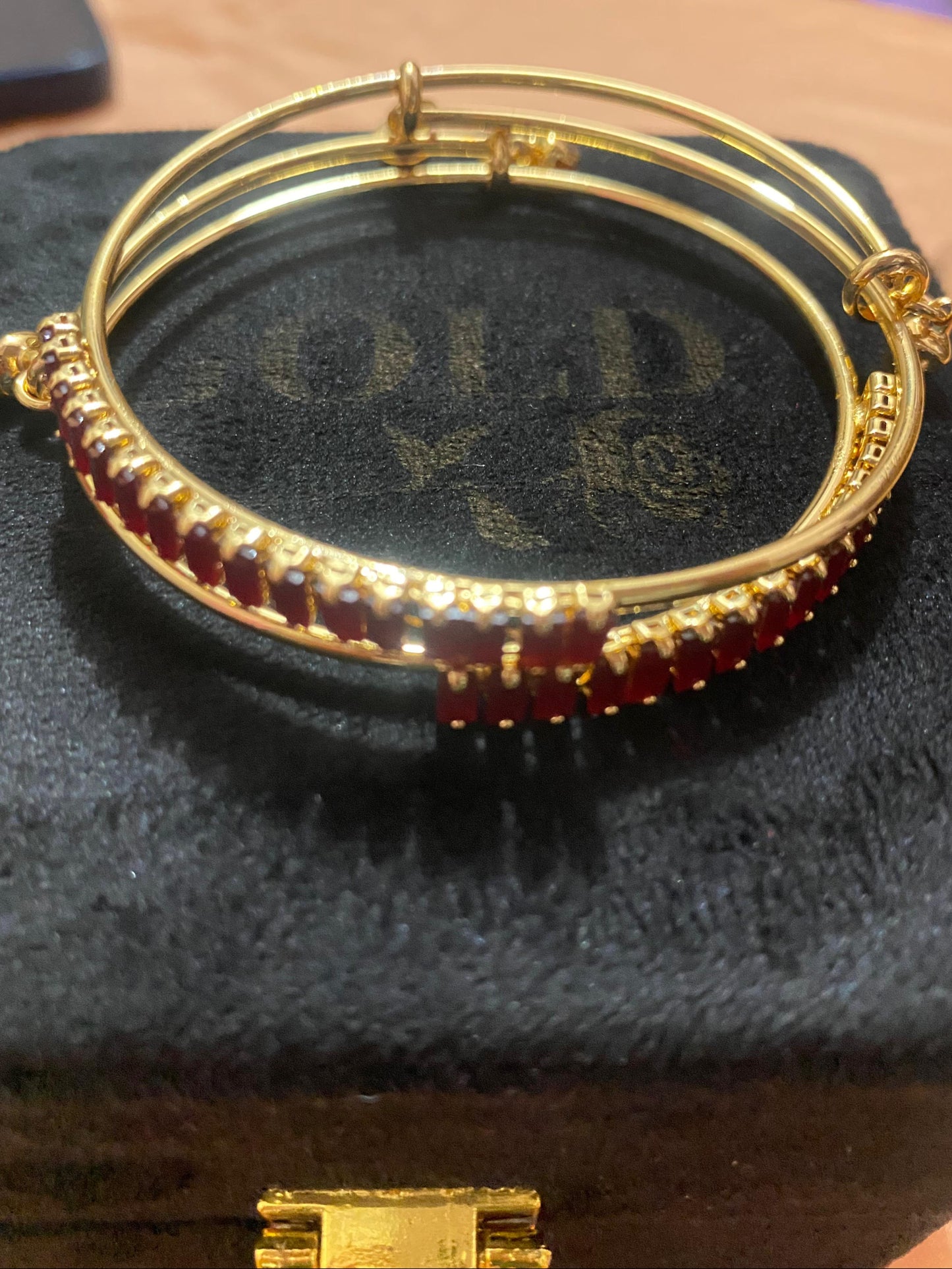 golden and silver bangles with new stylish stones