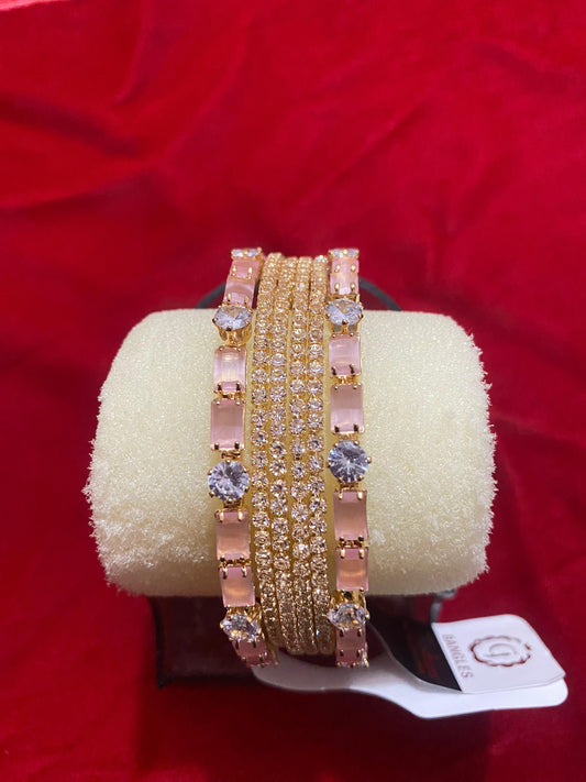 GOLDEN KARA CHURI SET IN MULTI COLORS