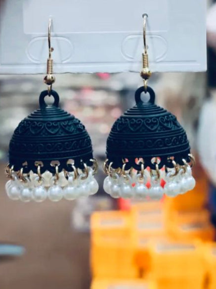 SIMPLE NEW STYLE JHUMKA PEARL DROPS