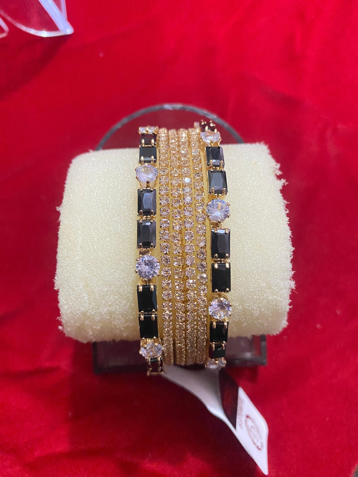 GOLDEN KARA CHURI SET IN MULTI COLORS