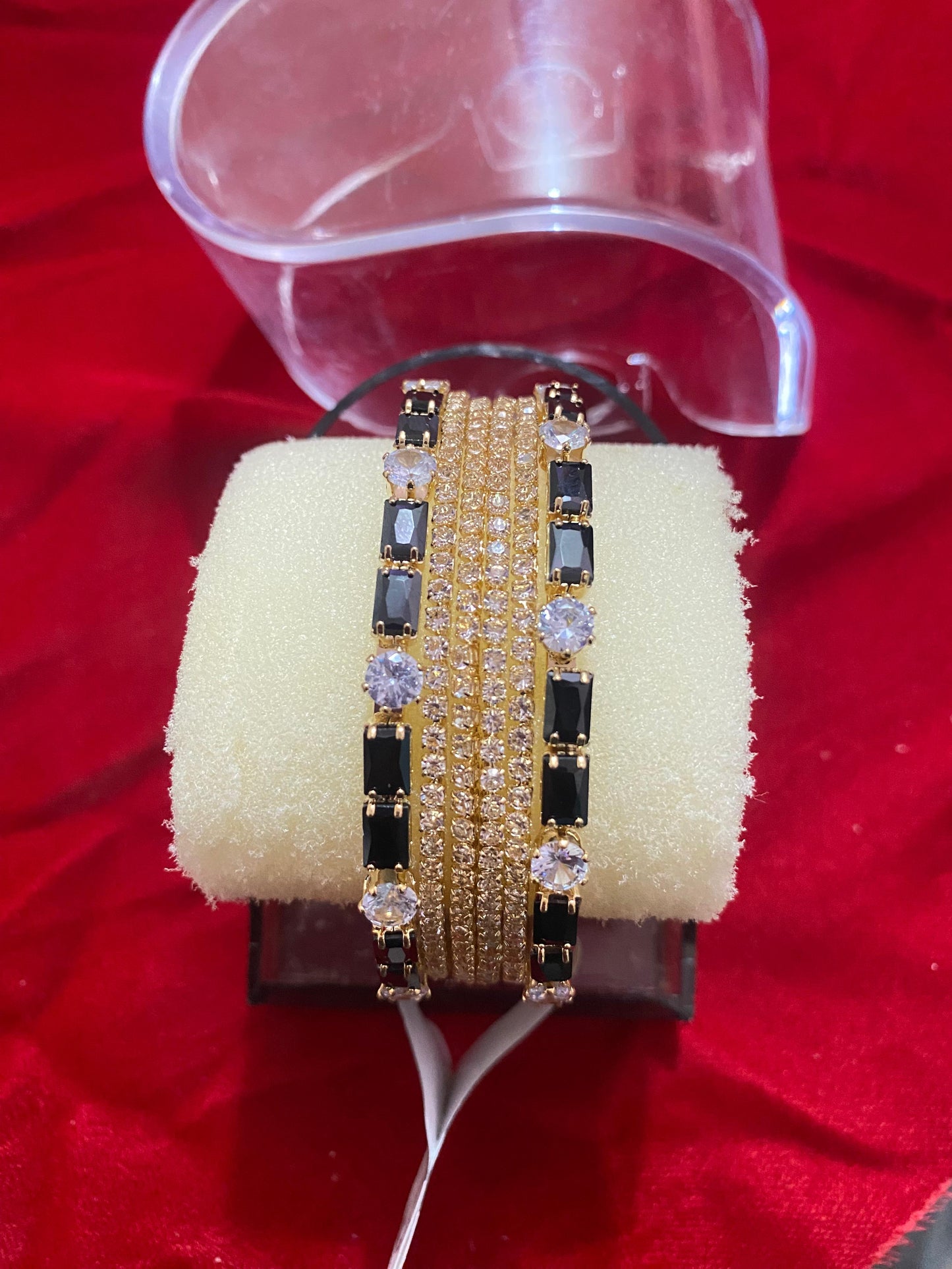 GOLDEN KARA CHURI SET IN MULTI COLORS